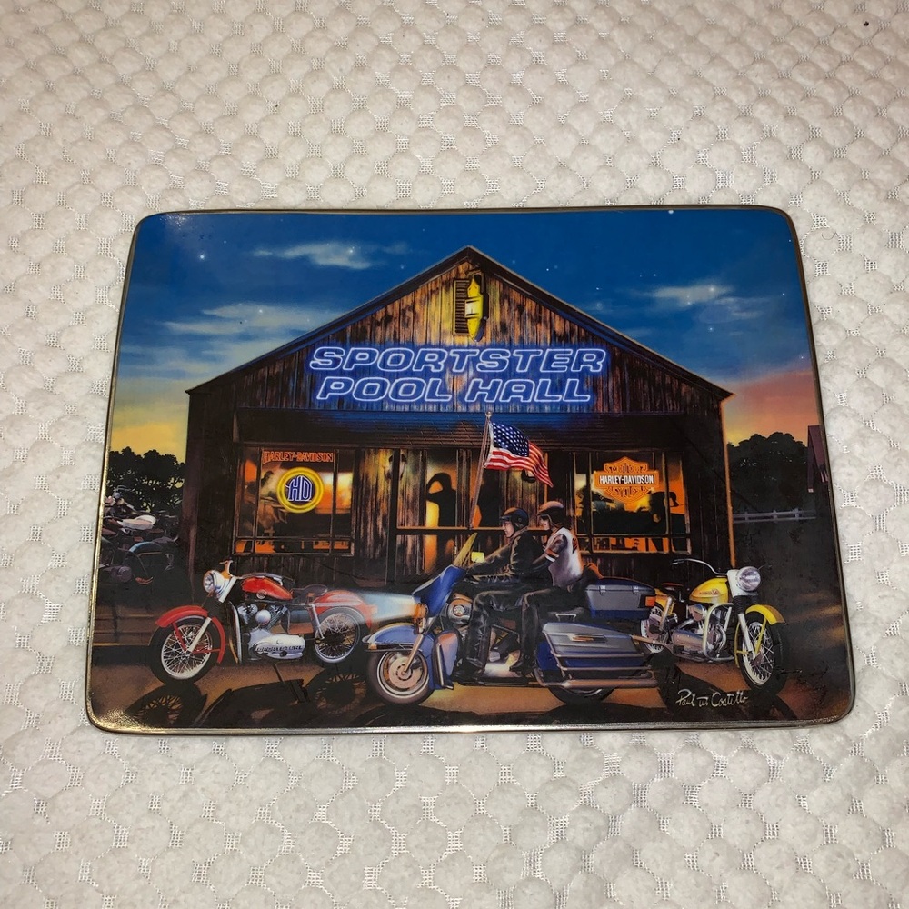 Vintage 2000Motorcycle Pool Hall Decorative Plate. Harley. Davidson Motorcycles.